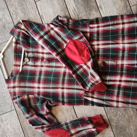 Ashley Taylor Vintage 90s Christmas Photos Country Red and Green Plaid PJs Sz L - Picture 9 of 9